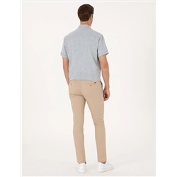 Bej Slim Fit Kanvas Pantolon