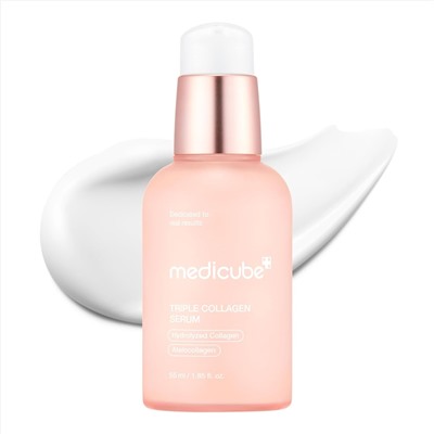 Medicube Triple Collagen Serum 1.85 fl.oz - Nourish dull skin with Triple Collagen Complex - A lightweight serum with Niacinamide and Hyaluronic Acid - Korean Skincare