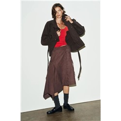 Женская юбка на запах с ассиметричной подолом  ЗАР*А