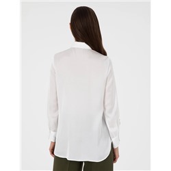 Ekru Comfort Fit Saten Gömlek