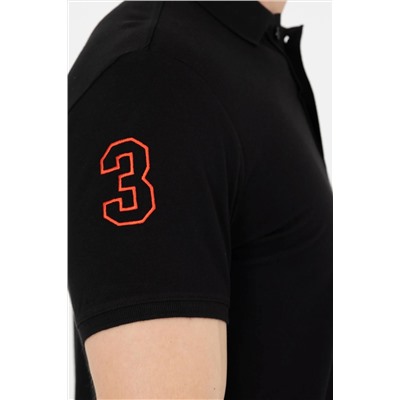 Erkek Siyah Basic Polo Yaka Tişört