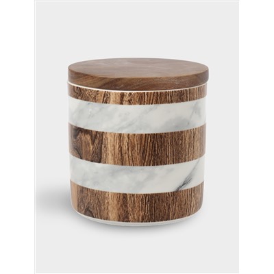 Банка для сыпучих продуктов, 700 мл, Фарфор P, Wood&Marble