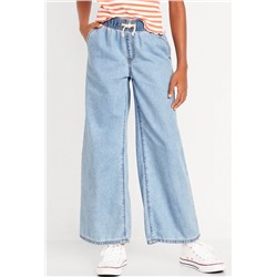 High-Waisted Baggy Wide-Leg Pull-On Jeans for Girls