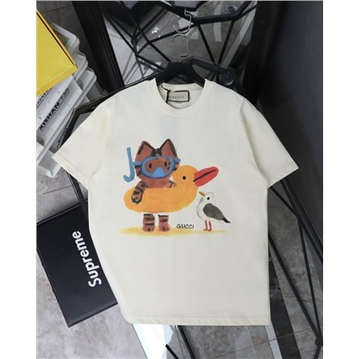 Футболка унисекс с различными веселыми принтами ГУЧЧ*И