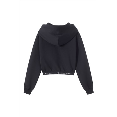 Sudadera corta Negro