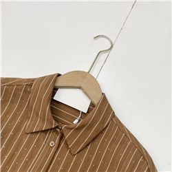 Женская рубашка свободного кроя со стразами  🖤МАНГ*О