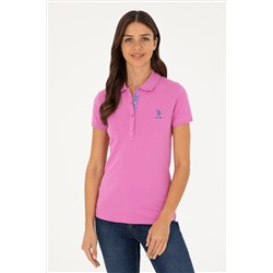 Kadın Pembe Basic Polo Yaka Tişört