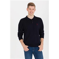 Erkek Lacivert Polo Yaka Triko Kazak