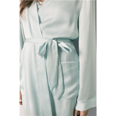 Bata midi satén verde