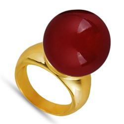 Кольцо (Майорка 16мм вишневая; покрытие золото)