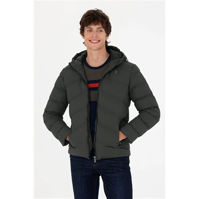 Erkek Haki Deri Ceket