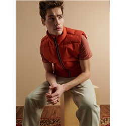 Steppweste mit Stehkragen