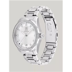 36MM T85 White Dial Crystals Watch  Women's