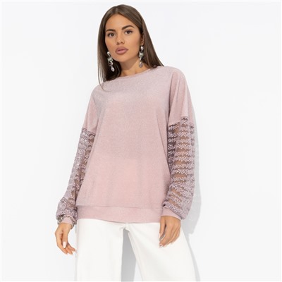 Свитшот нарядный, Роскошь без пафоса (розовый)