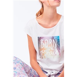 Top anudado Coralie Crudo