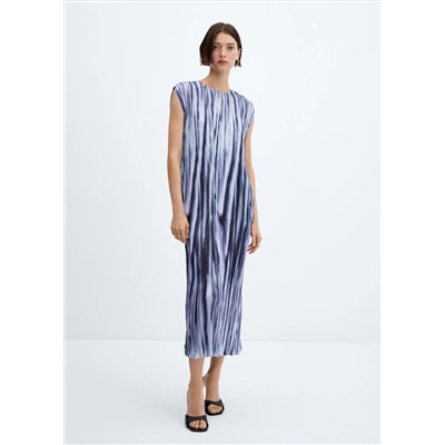 Vestido plisado tie-dye