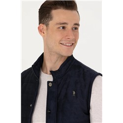 Erkek Lacivert Deri Ceket