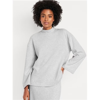 Cozy Mock-Neck Tunic Sweater