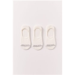 Pack 3 calcetines slip blanco logo