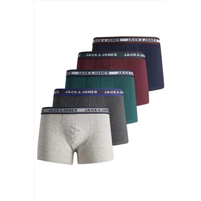 Jack & Jones Jack Jones Lıver 5 Li Paket Erkek Boxer