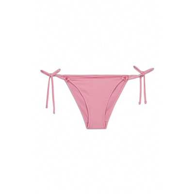 Braga bikini brasileña textura crinkle rosa