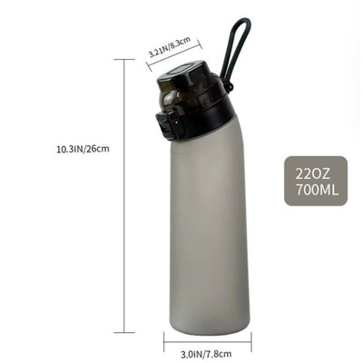 Бутылка для воды с насадками разных вкусов. 8 вкусов