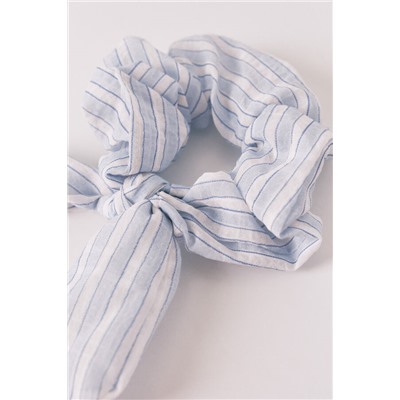 Scrunchie rayas azul lazo