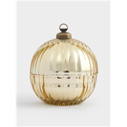 Емкость для хранения, 13х11 см, 180 мл, стекло/металл, шампань, Шар, Сhristmas time