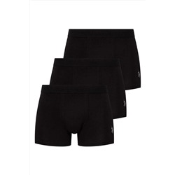 U.S. Polo Assn. Erkek Siyah 3 Lü Boxer