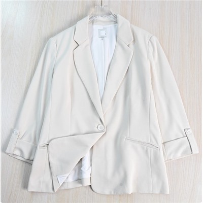 Повседневный эластичный пиджак на одной пуговице