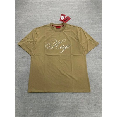 Мужская футболка с вышитым логотипом на груди (3 цвета ) ХУГ*О