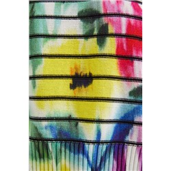 Jersey rayas tie-dye floral