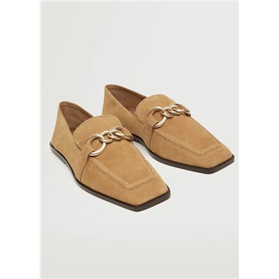 Mocasín piel hebilla -  Mujer | MANGO OUTLET Melilla