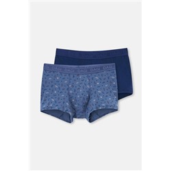 Dagi Mavi 2'li Desenli Micro Modal Boxer