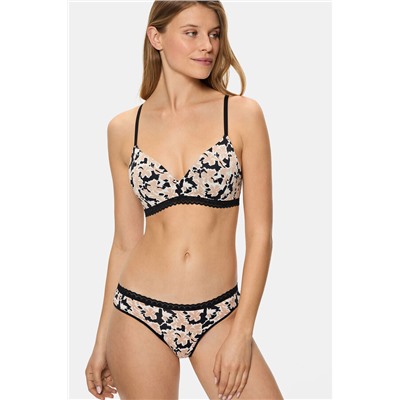 Braga clásica de microfibra print flores