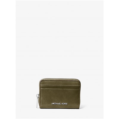 Michael Kors Outlet Jet Set Medium Distressed Zip Card Case