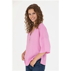 Kadın Manolya Kısa Kollu Gömlek