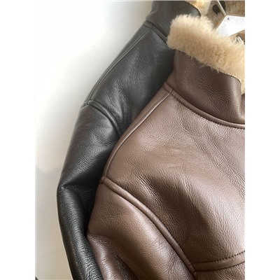 Мужская теплая куртка/дублёнка из искусственной кожи  ГЕС*С