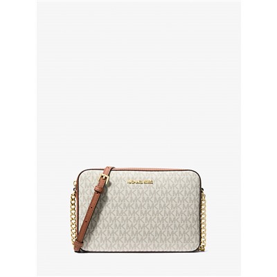 Michael Kors Outlet Jet Set Large Printed Logo Crossbody Bag
