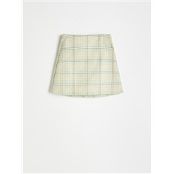 Checked mini skirt