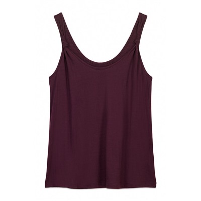Camiseta tirantes viscosa granate
