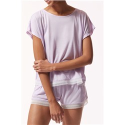 футболка Maday Mauve с отделкой под мрамор