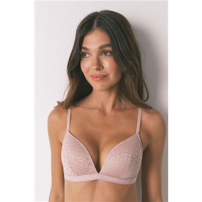 Sujetador triangular CHARMING animal print rosa