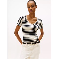 V-Neck Stripe Favorite T-Shirt (5)