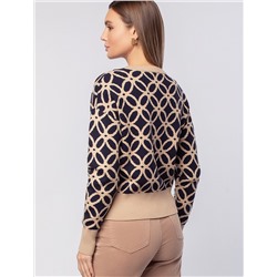 Джемпер жаккардовой вязки с кашемиром