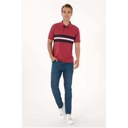 Erkek Regular Fit Vişne Polo Yaka Tişört