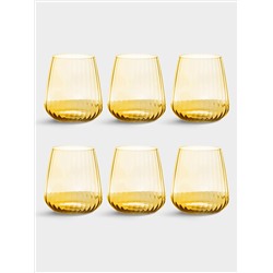 Набор стаканов для виски, 6 пр, 450 мл, Opium, янтарные