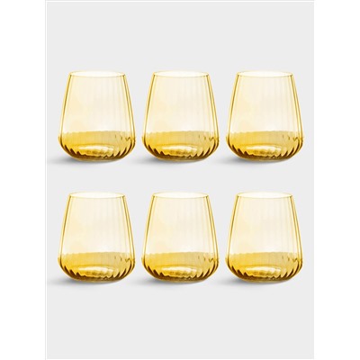 Набор стаканов для виски, 6 пр, 450 мл, Opium, янтарные