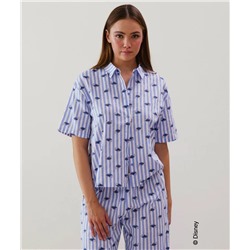Camisa azul de algodón de Stitch