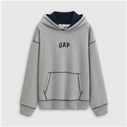 Толстовка худи с контрастной отстрочкой   ГЭ*П